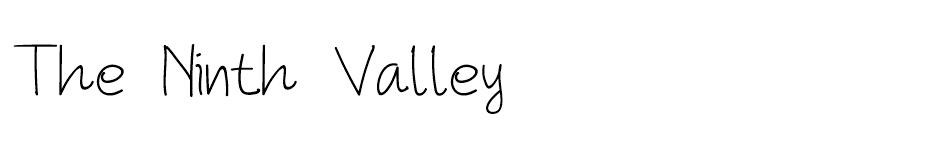The Ninth Valley font
